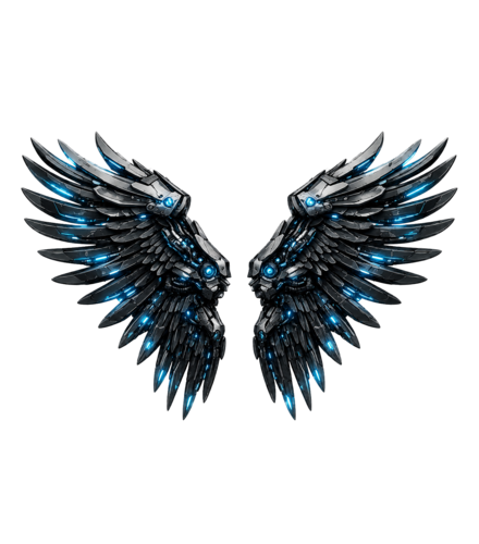 two wings of cybersecurity illustration