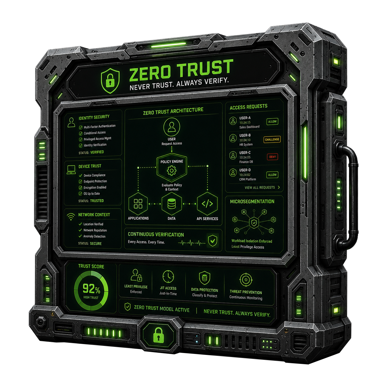 zero trust architecture banner illustration