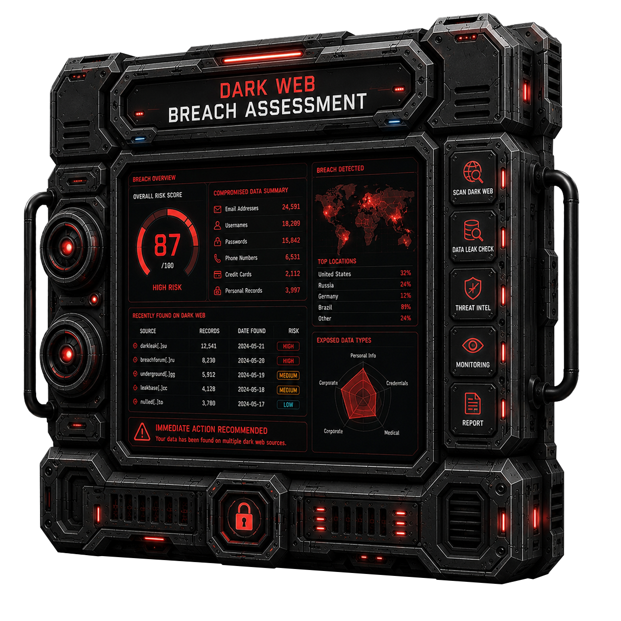 dark web breach assessment banner illustration