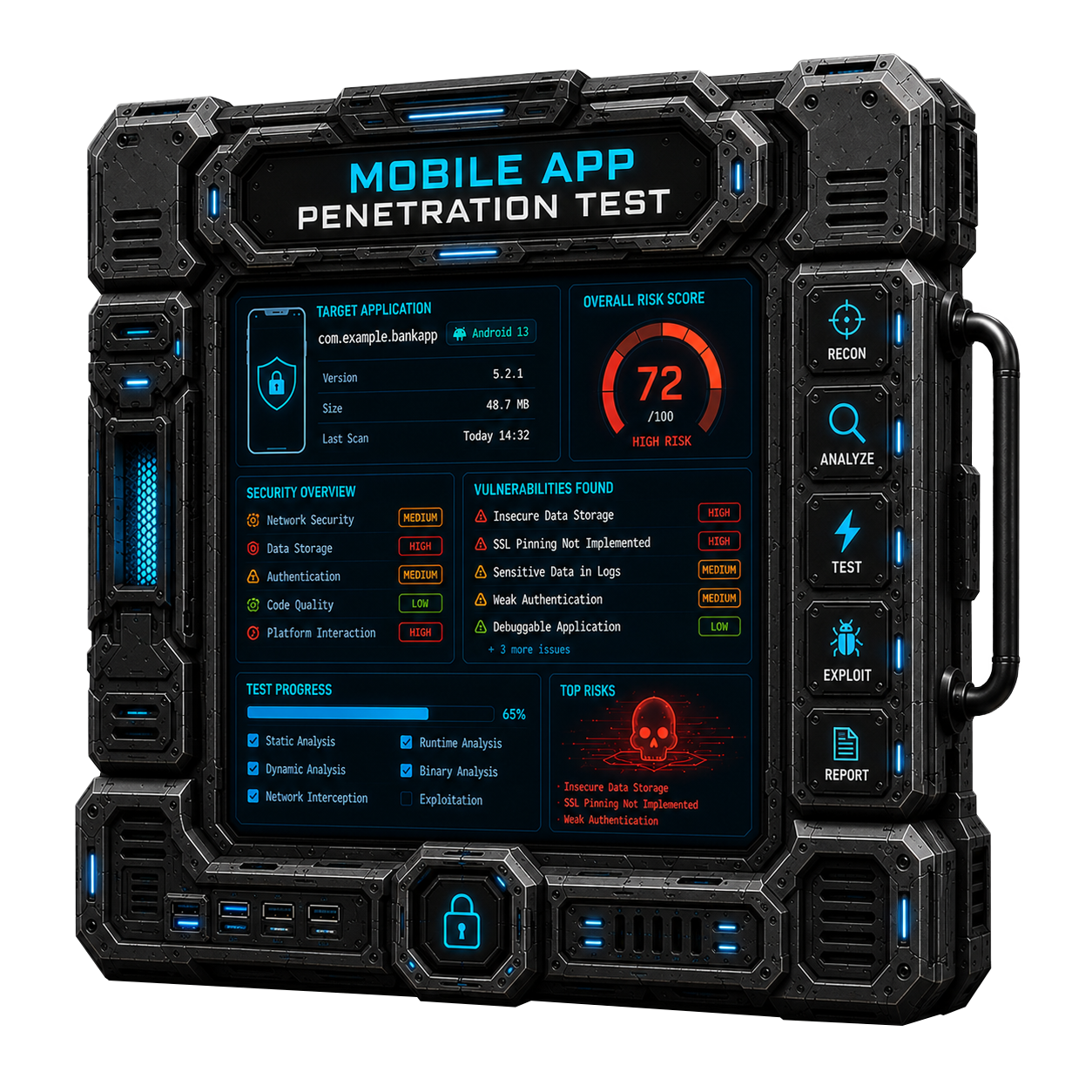 mobile app penetration test banner illustration